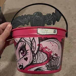 Monster High Pink and Black Bucket